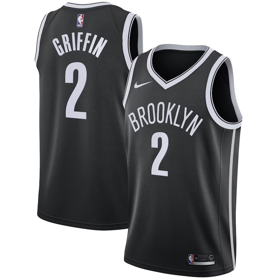 Men Brooklyn Nets #2 Blake Griffin Nike Black Swingman NBA Jersey